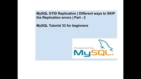 mysql replication skip transaction|mysql skip statement.